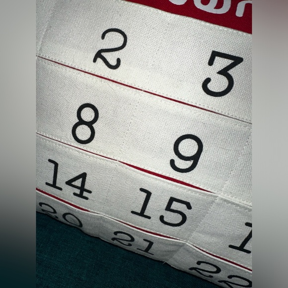 NEW Stratford Home Christmas Countdown Advent 22"x12” Holiday Throw Pillow NWOT - Picture 2 of 5